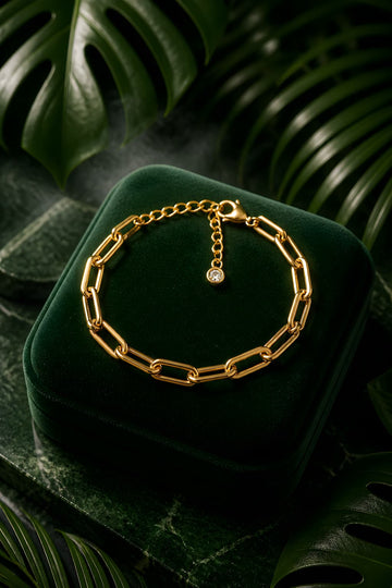 Gold Paperclip Chain Bracelet