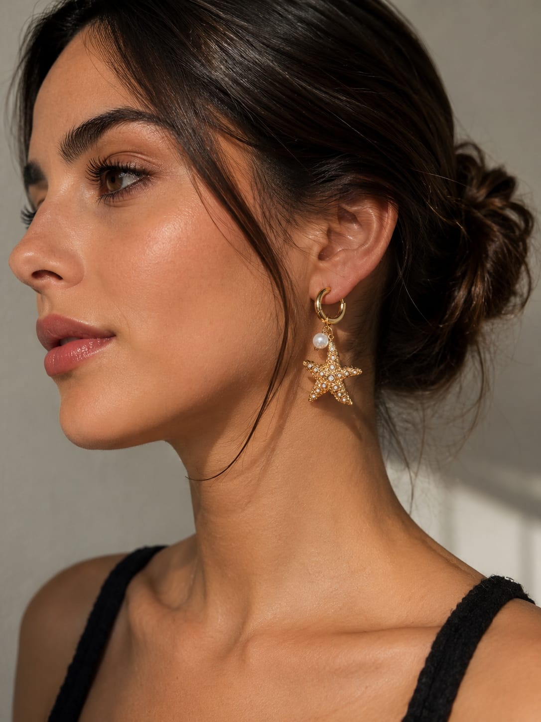 Pearl Starfish Drop Earrings