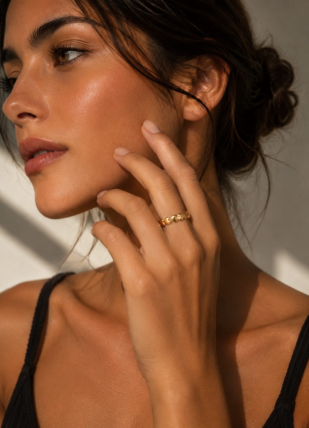 Gold Heart Eternity Ring