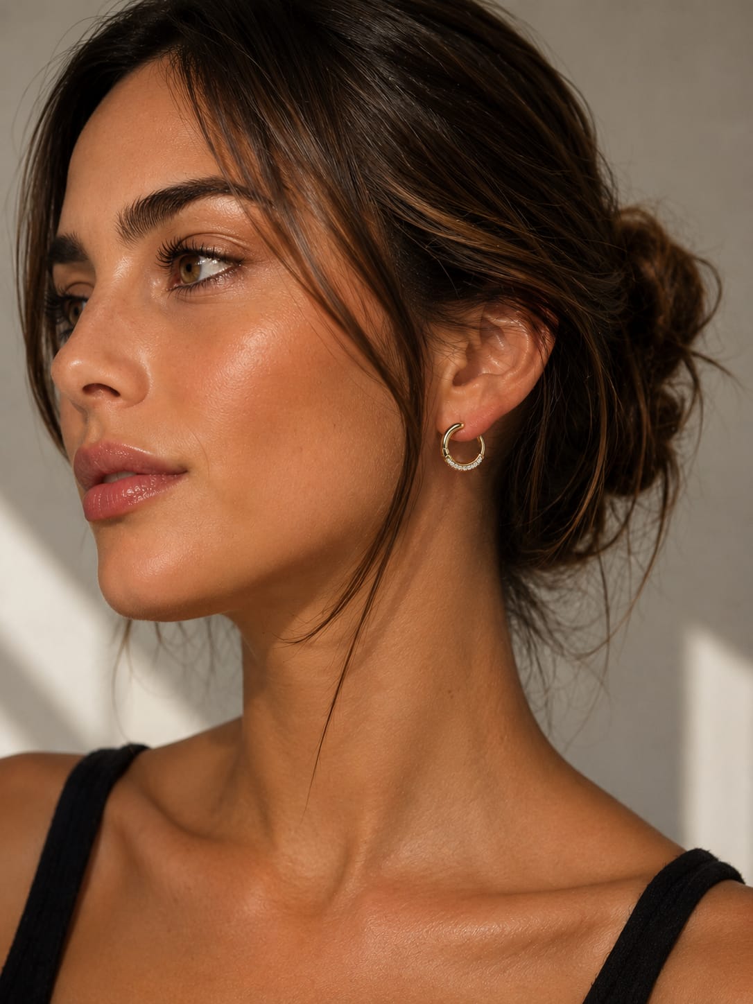 Crystal Pavé Hoop Earrings