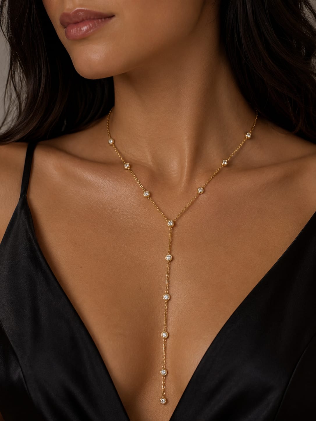 Crystal Lariat Necklace