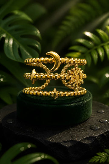 Celestial Beaded Ring Set