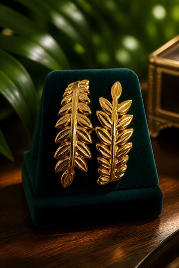 Gold Leaf Laurel Earrings
