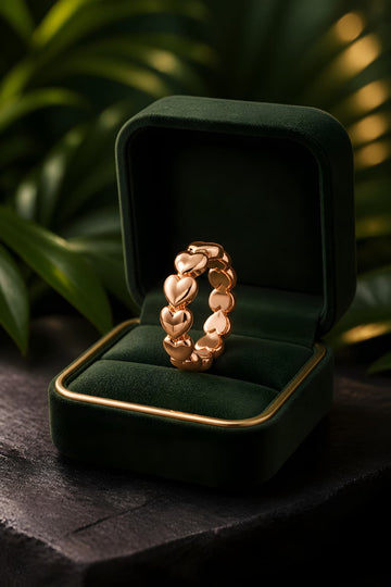 Gold Heart Eternity Ring