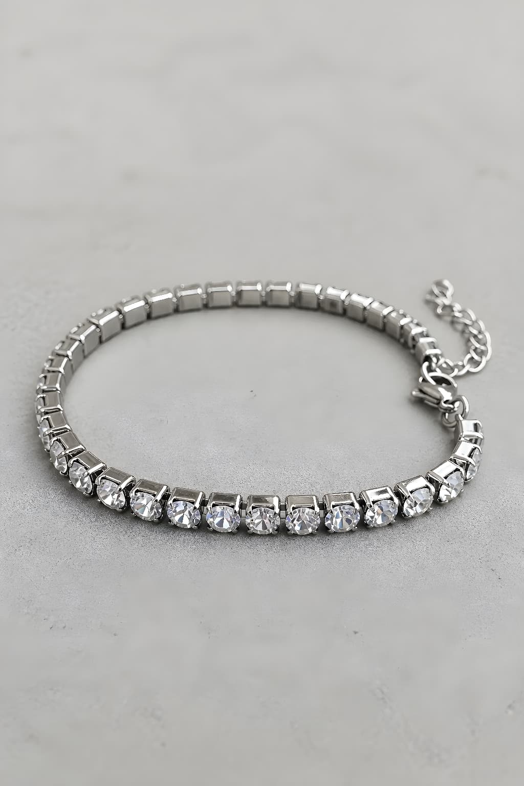 Silver Crystal Tennis Bracelet