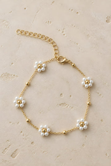 Pearl Daisy Chain Bracelet