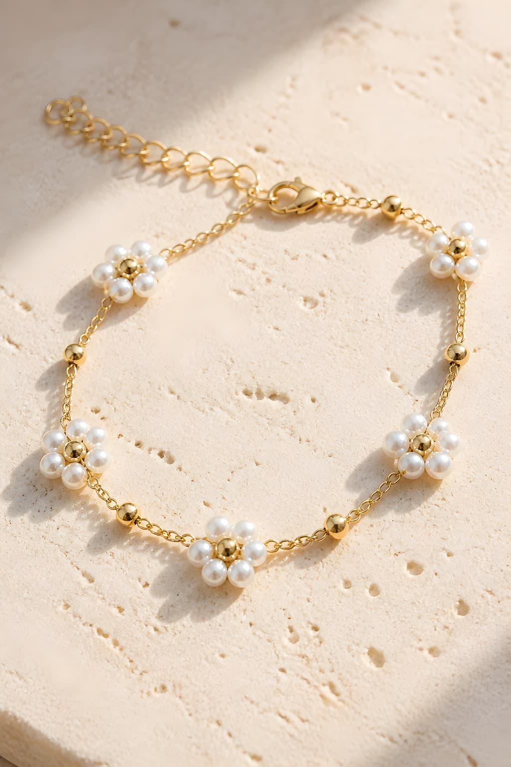 Pearl Daisy Chain Bracelet