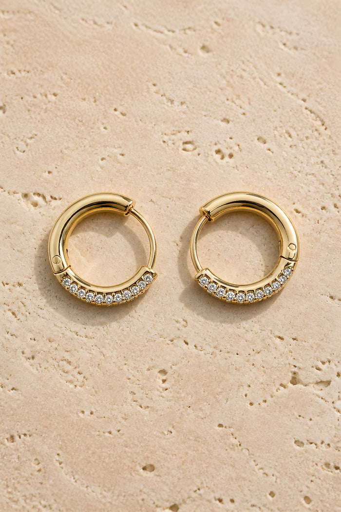 Crystal Pavé Hoop Earrings