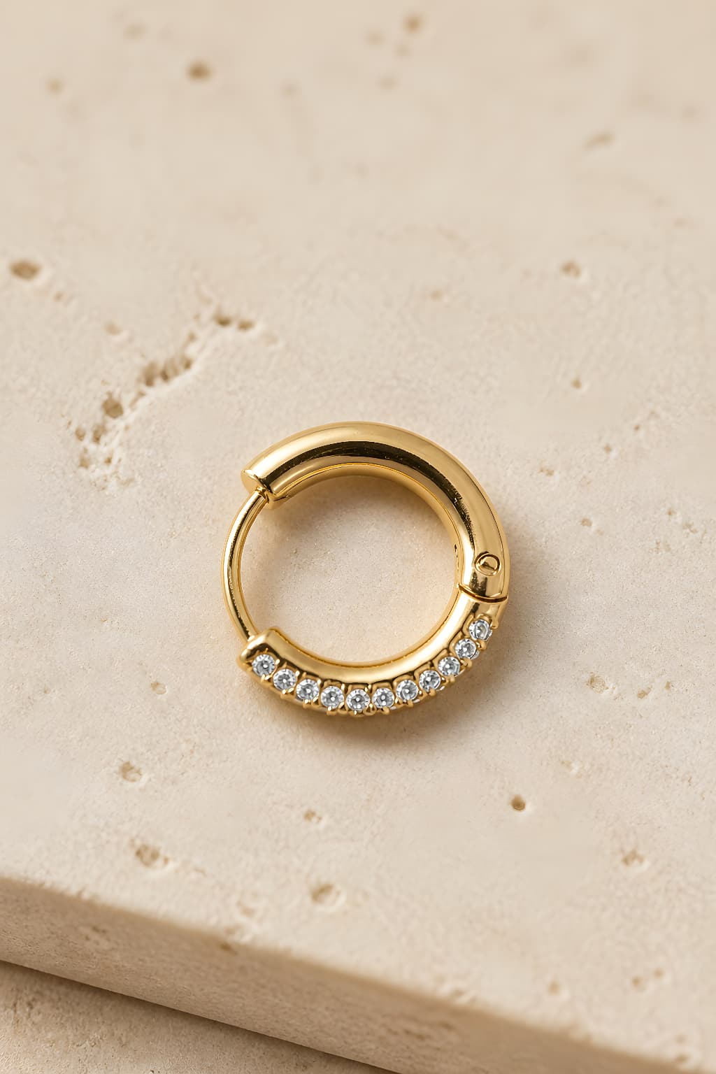 Crystal Pavé Hoop Earrings