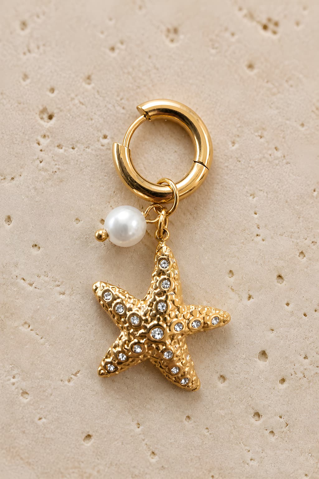 Pearl Starfish Drop Earrings