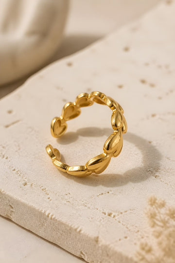 Gold Heart Eternity Ring